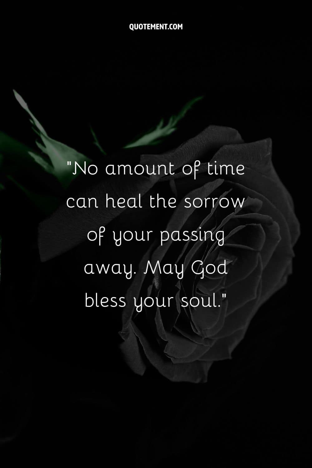 Black flower representing a heart-touching death anniversary prayer quote.