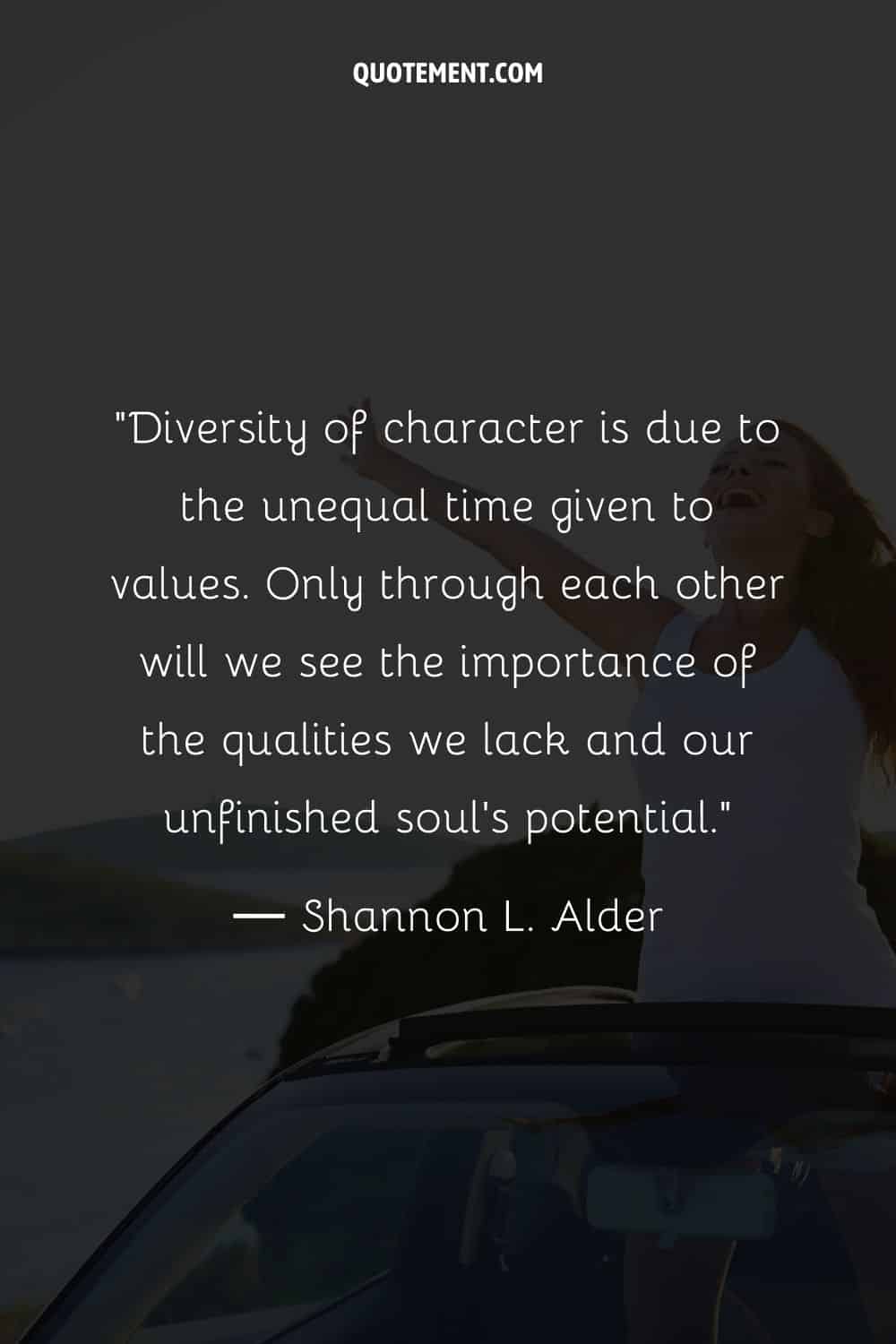 Diversity of character is due to the unequal time given to values