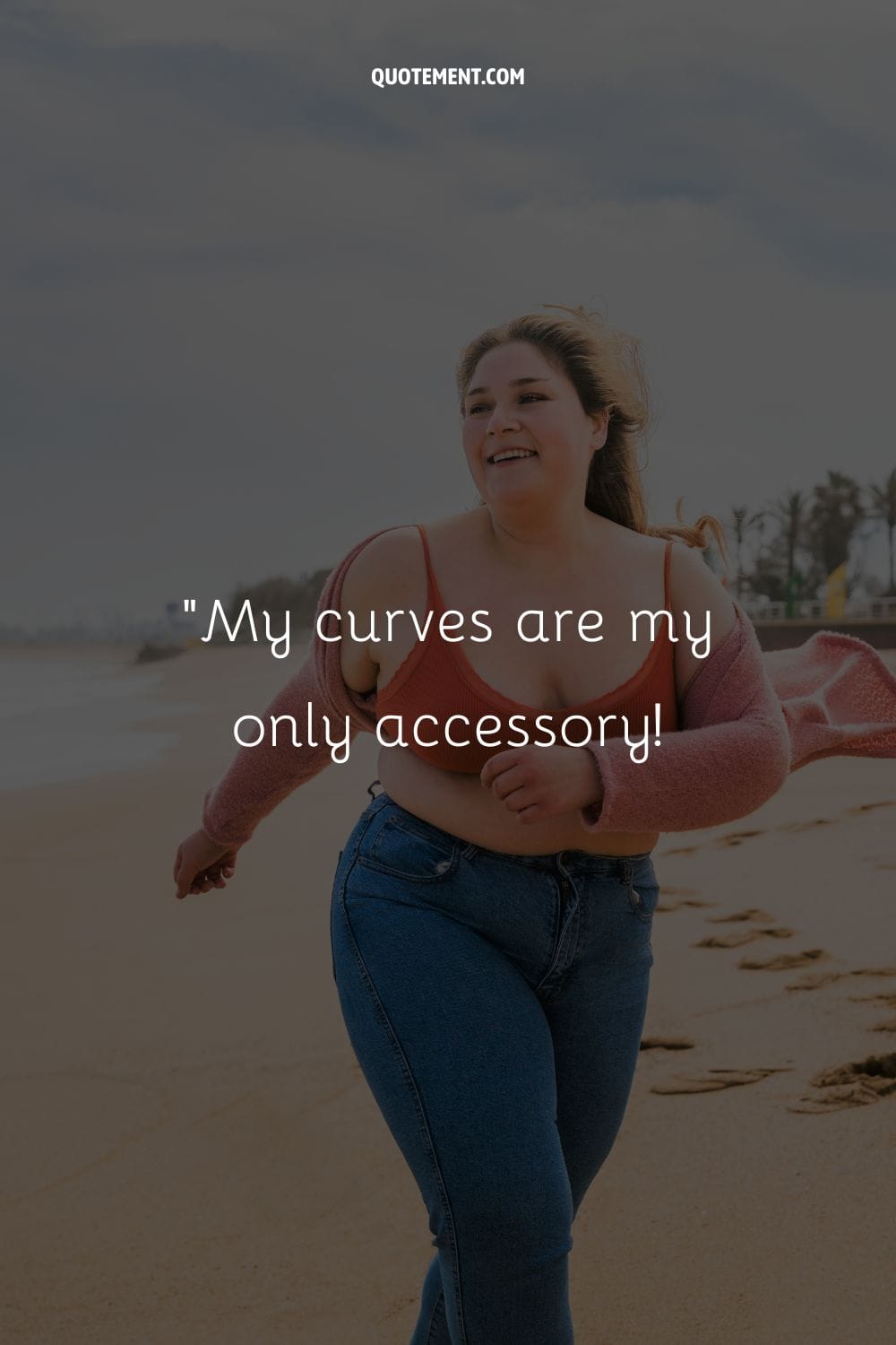 Gorgeous girl representing a caption for chubby girls.
