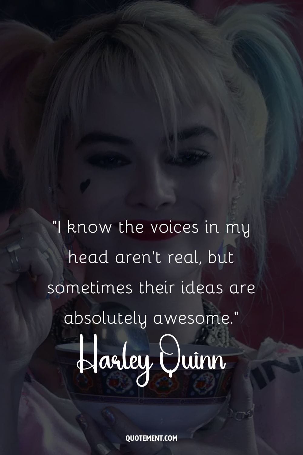 Harley Quinn's quirky charm and vibrant, unique personality.