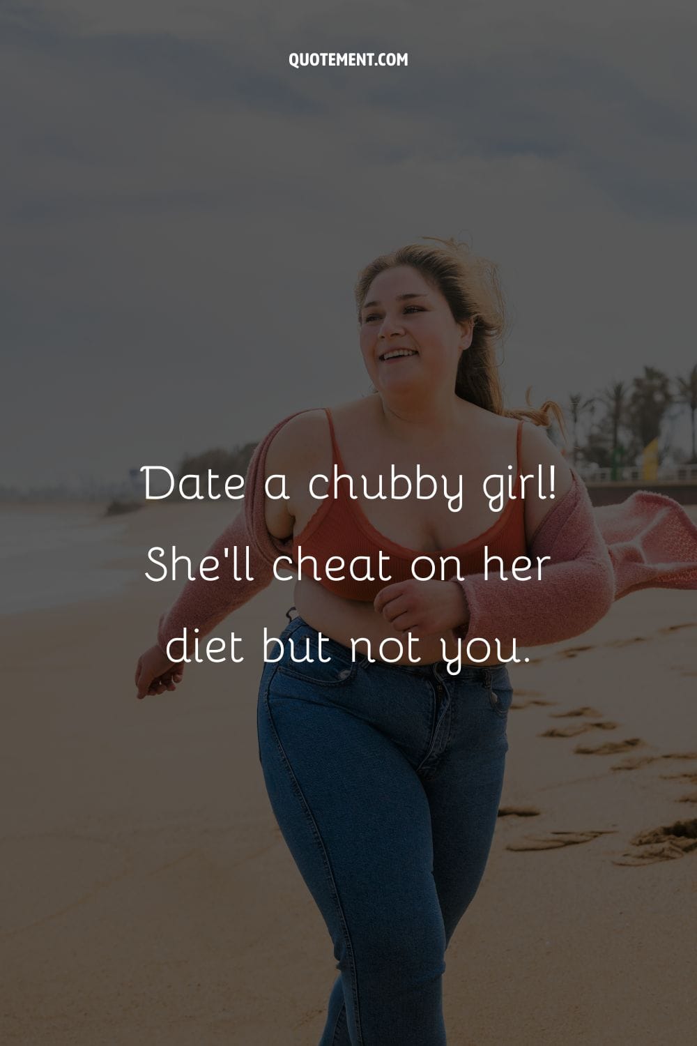 Image of a beautiful girl representing chubby caption for Instagram.