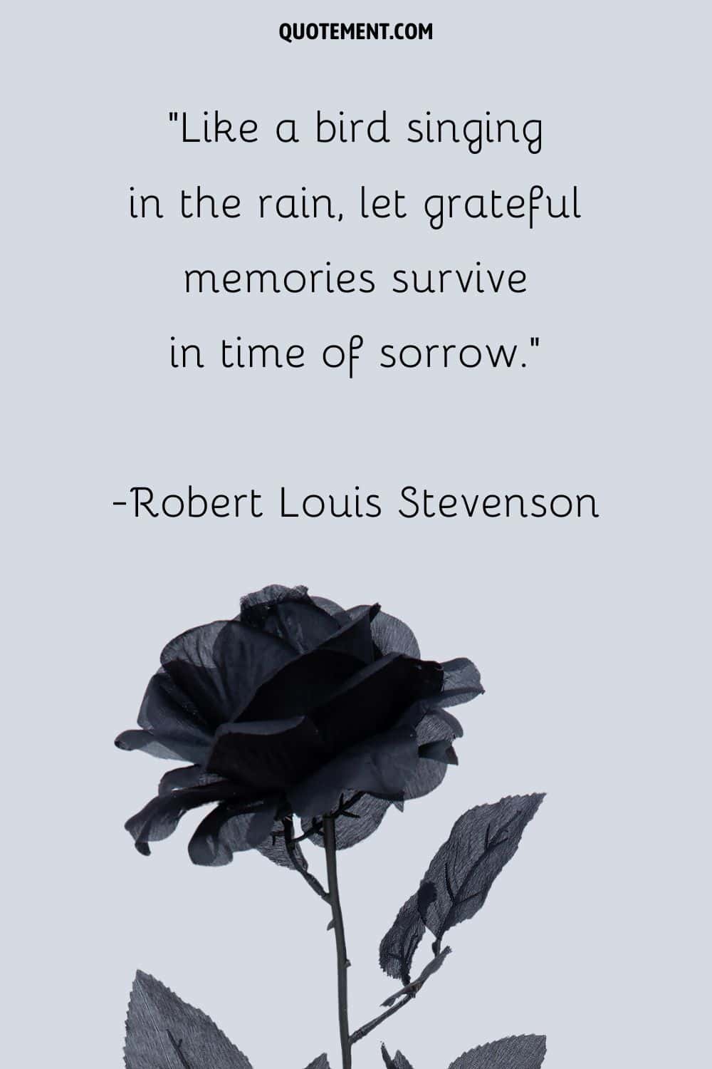 Como un pájaro que canta bajo la lluvia, deja que los recuerdos agradecidos sobrevivan en tiempos de tristeza.