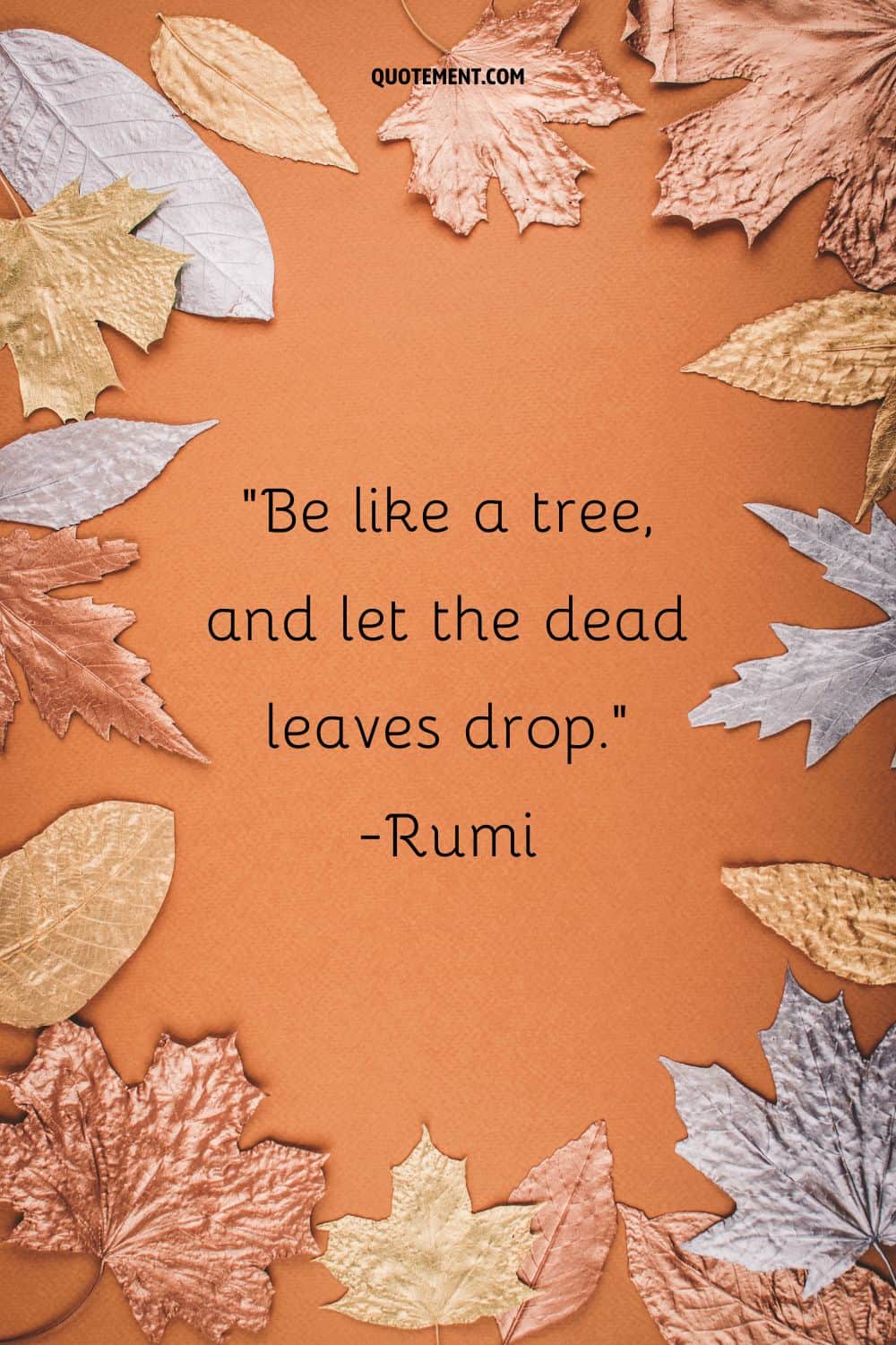 Magical autumn leaves representing an autumn quote.