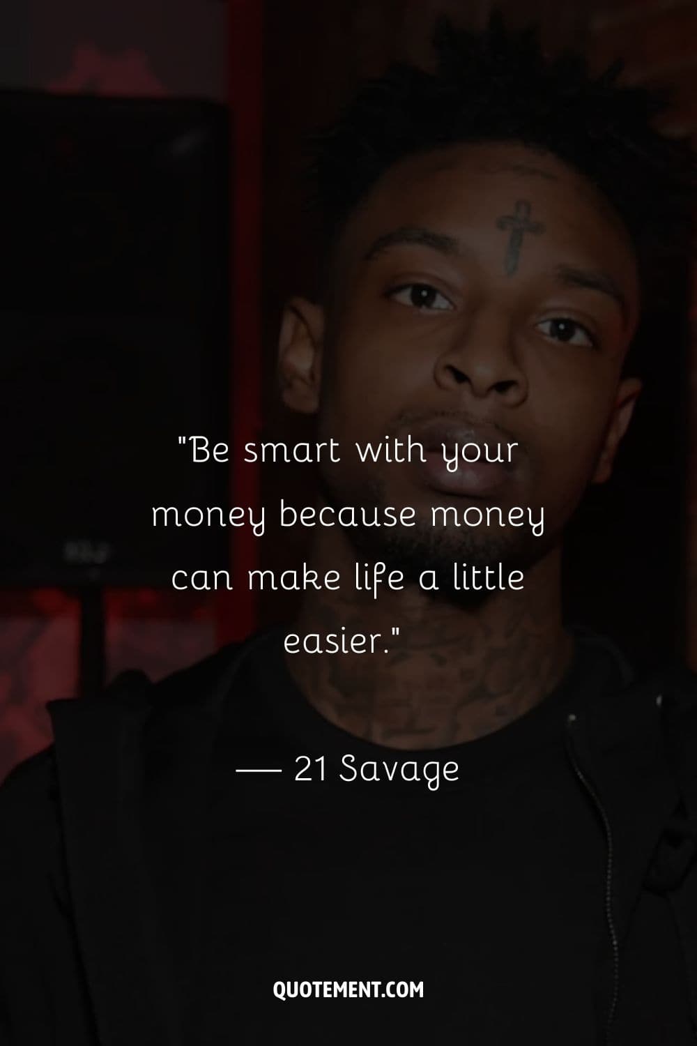 Rapper 21 Savage's distinctive hip-hop presence
