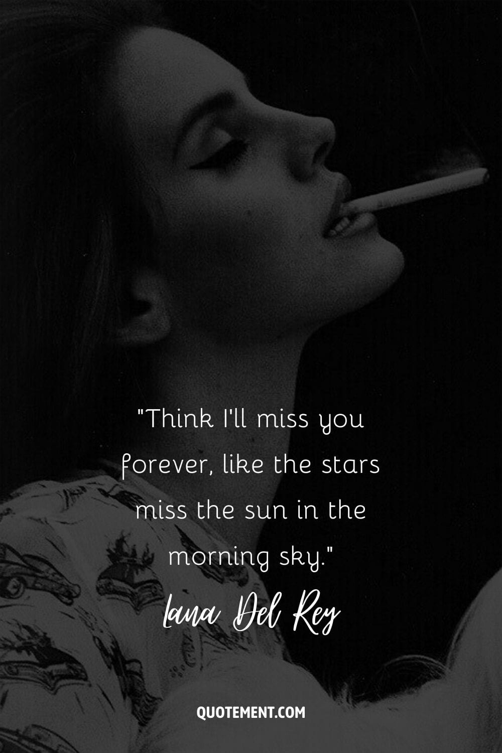 Think I'll miss you forever, like the stars miss the sun in the morning sky