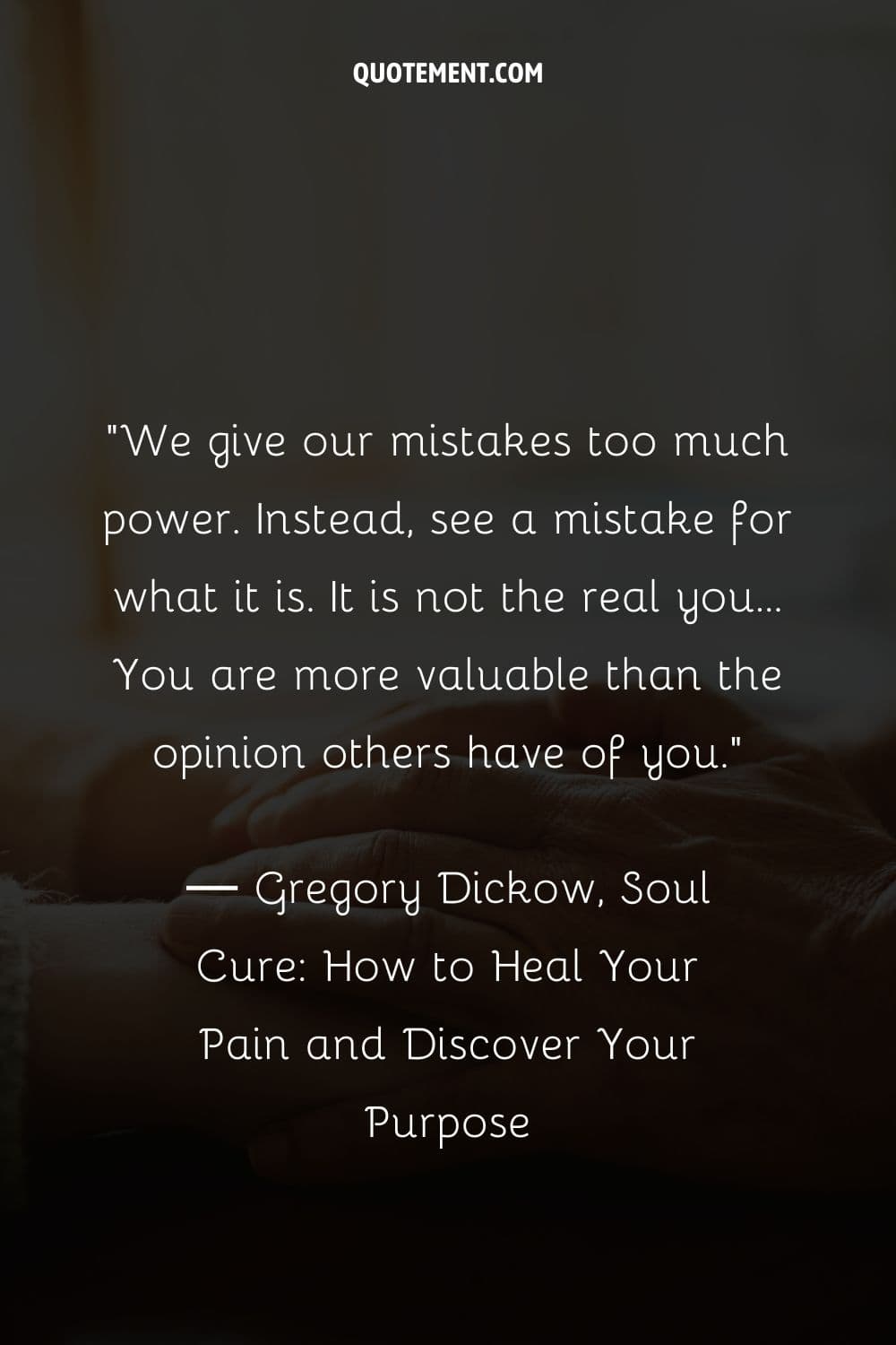 We give our mistakes too much power. Instead, see a mistake for what it is