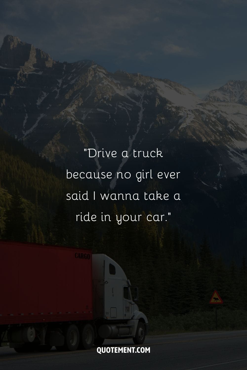 cargo truck navigating a scenic mountain road