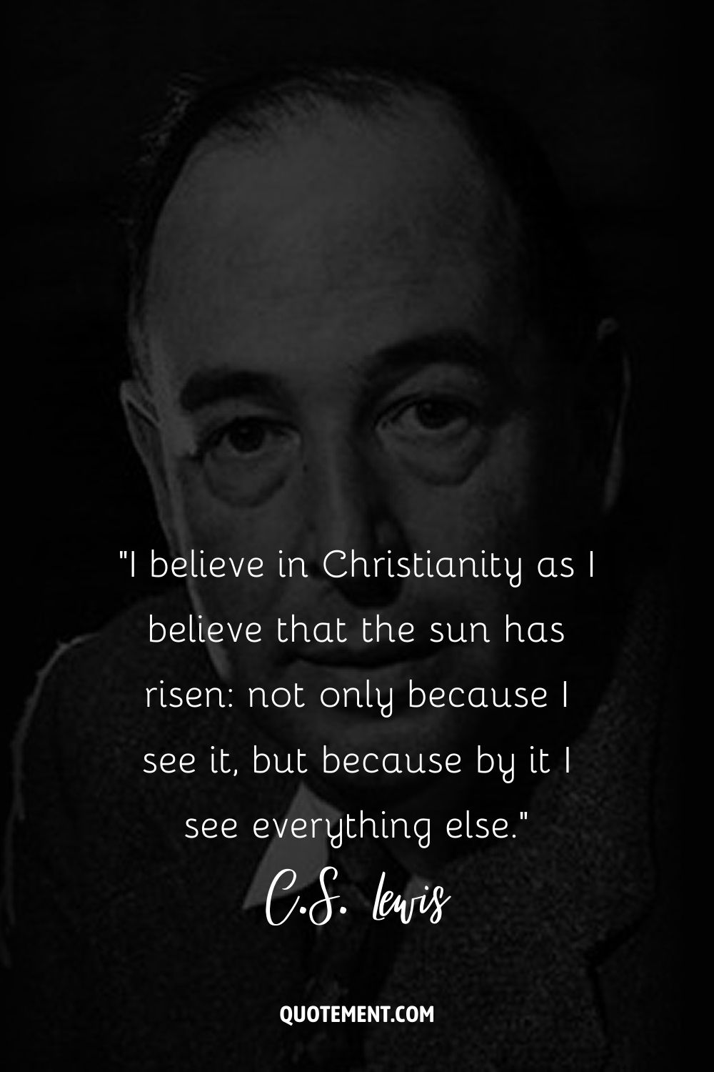 C.S. Lewis epitomizes timeless elegance in this classic portrait