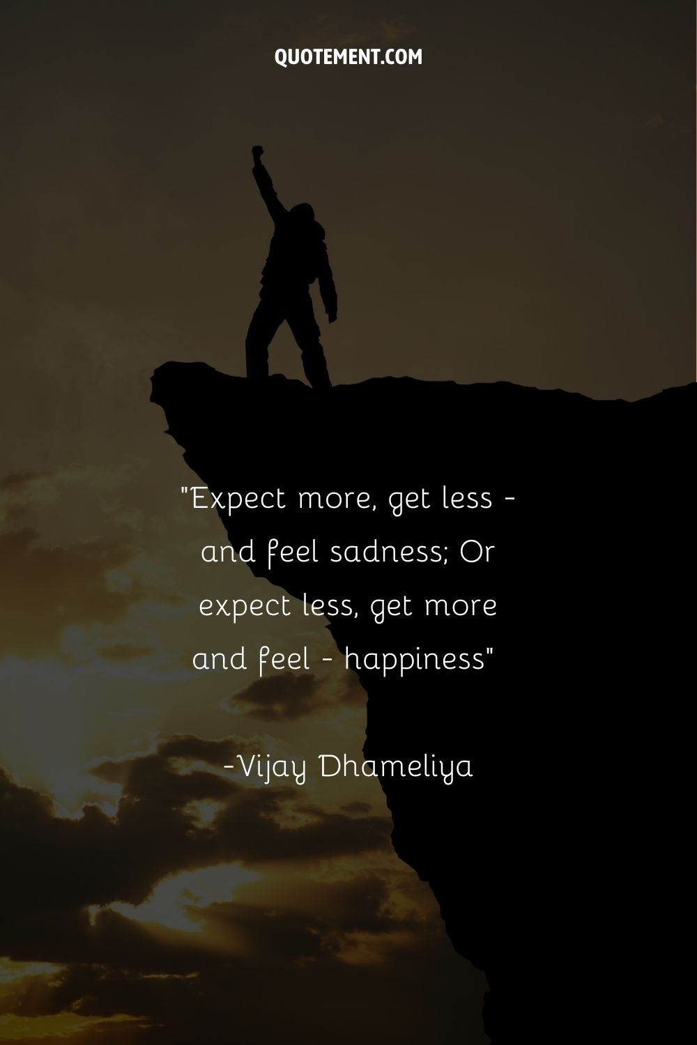 Expect more, get less - and feel sadness; Or expect less, get more and feel - happiness