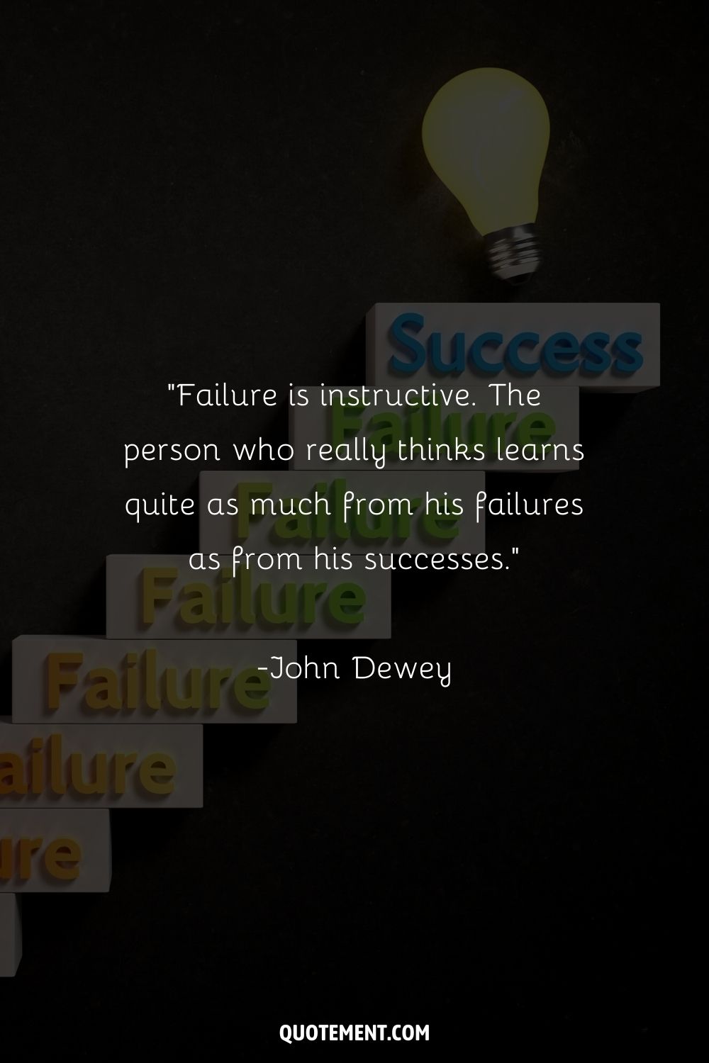 “Failure is instructive. The person who really thinks learns quite as much from his failures as from his successes.” ― John Dewey