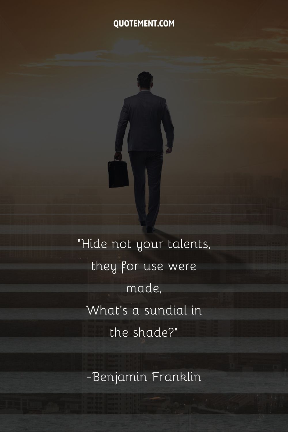 Hide not your talents, they for use were made