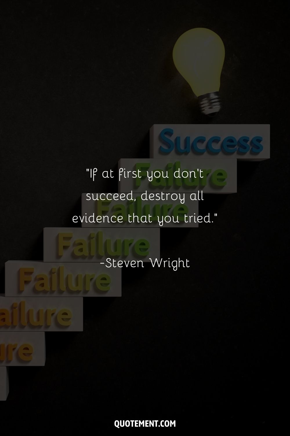 “If at first you don't succeed, destroy all evidence that you tried.” ― Steven Wright