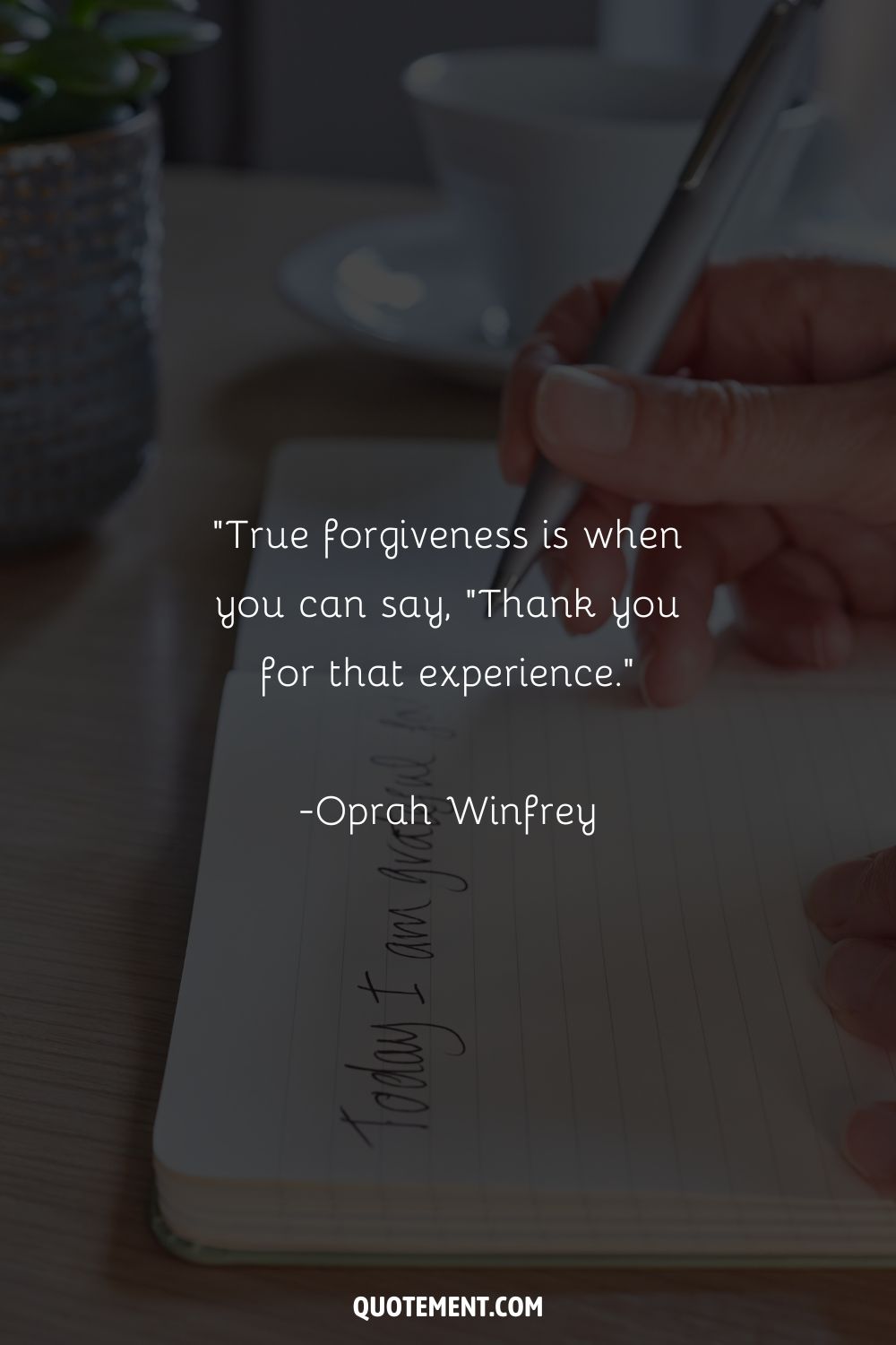 True forgiveness is when you can say, Thank you for that experience.
