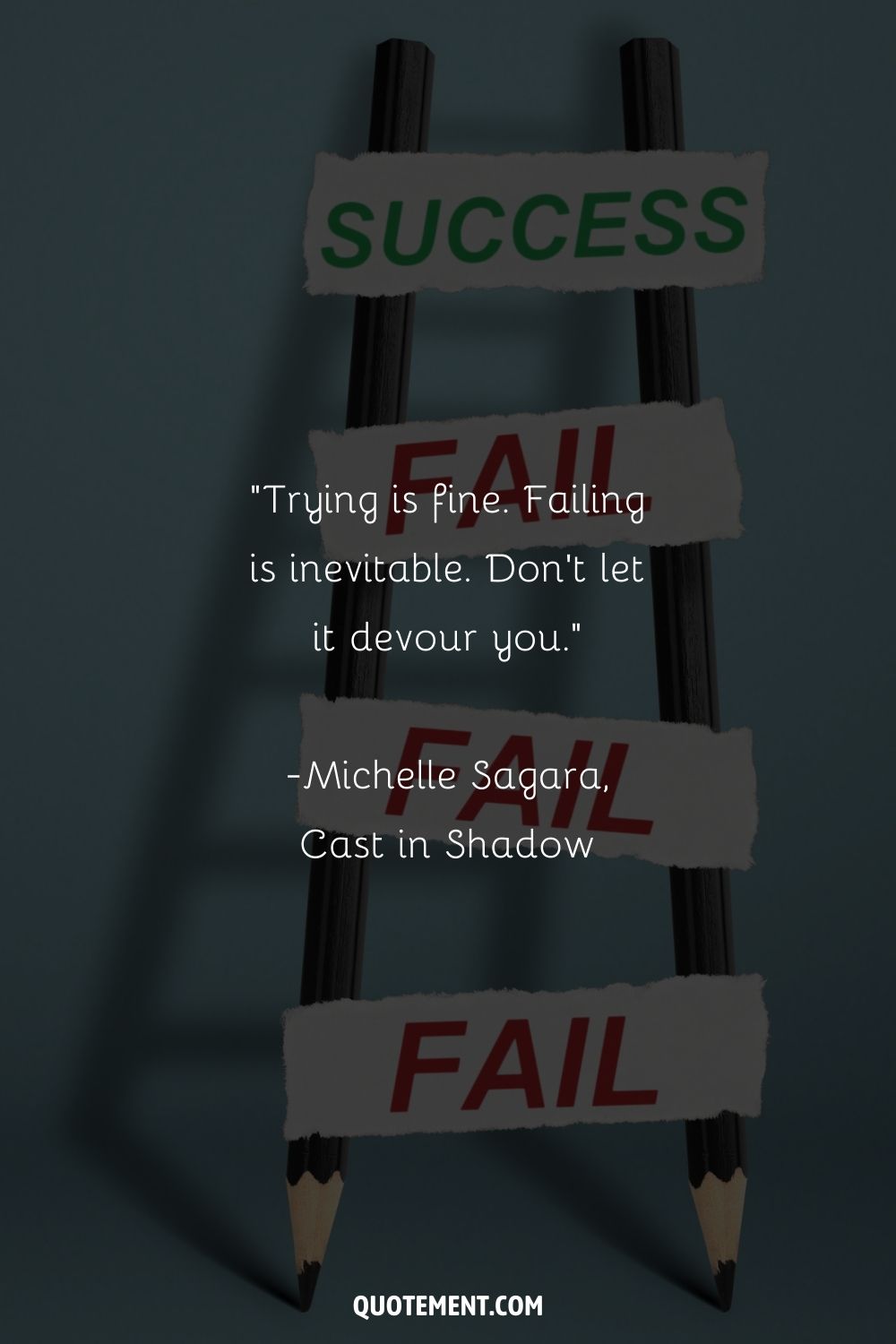 “Trying is fine. Failing is inevitable. Don’t let it devour you.” ― Michelle Sagara, Cast in Shadow