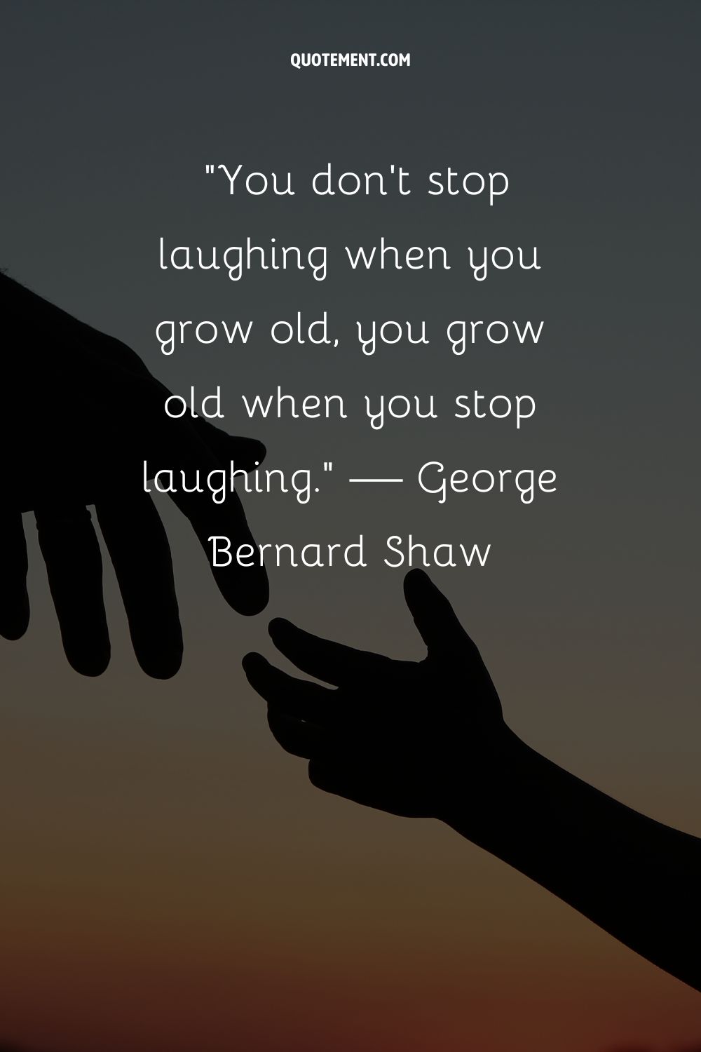 Adult and child hands touch representing growing older quote.