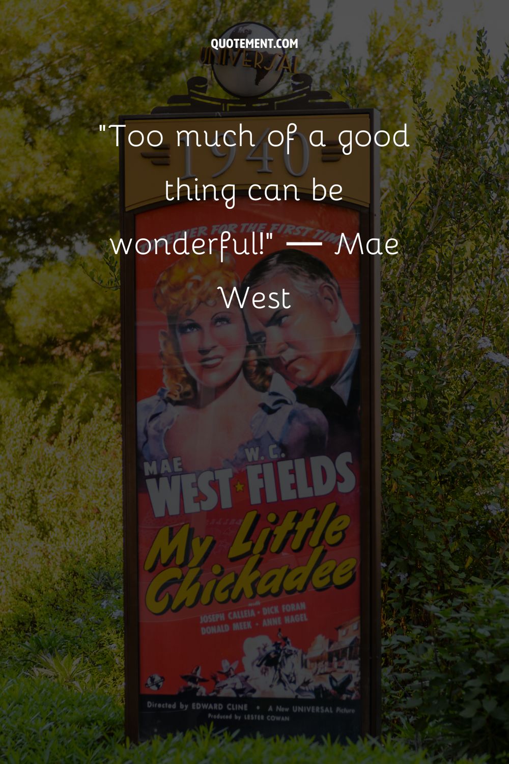 Póster de Mae West que representa la mejor cita de Mae West.