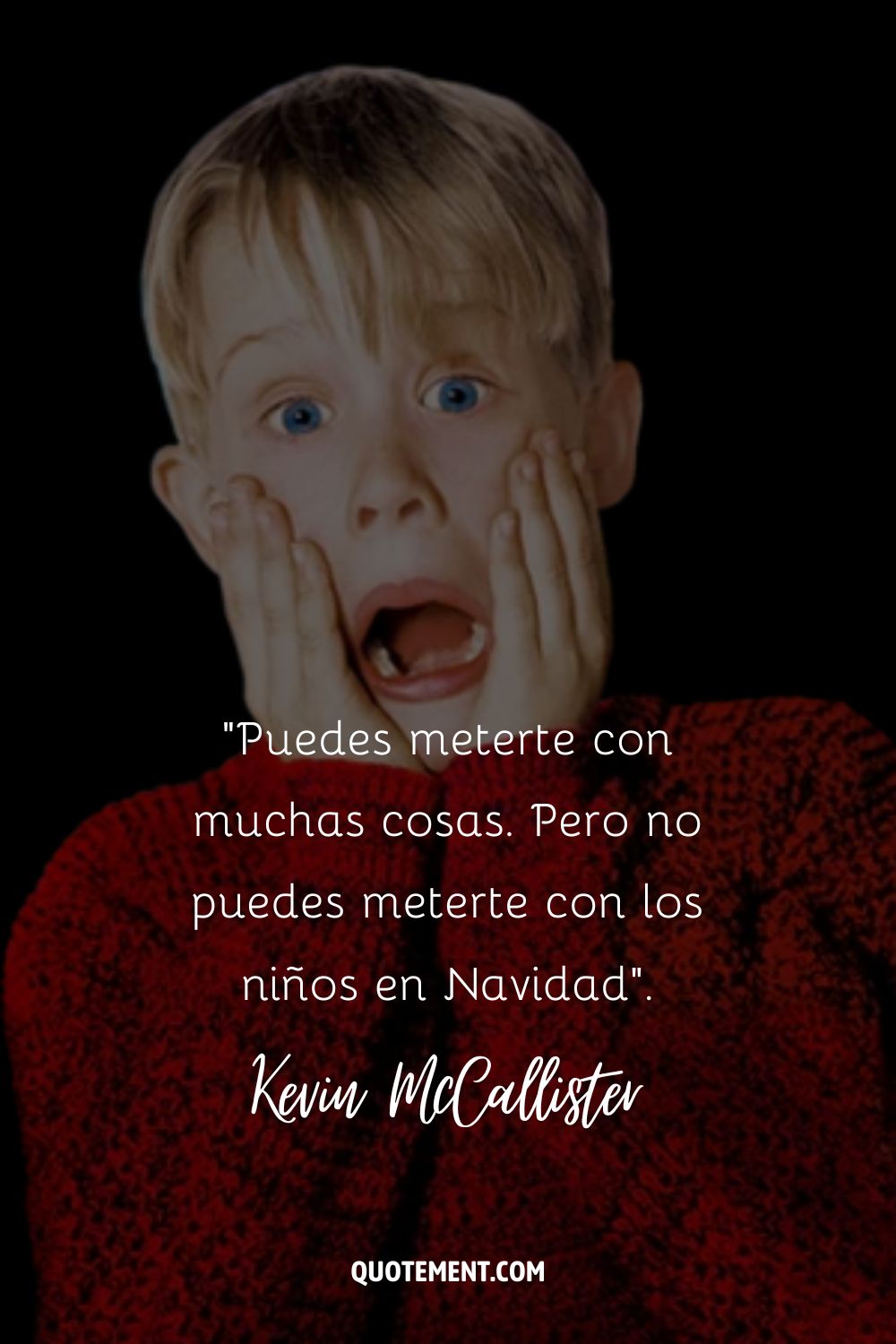 Kevin McCallister con expresión asustada representando la mejor cita de home alone