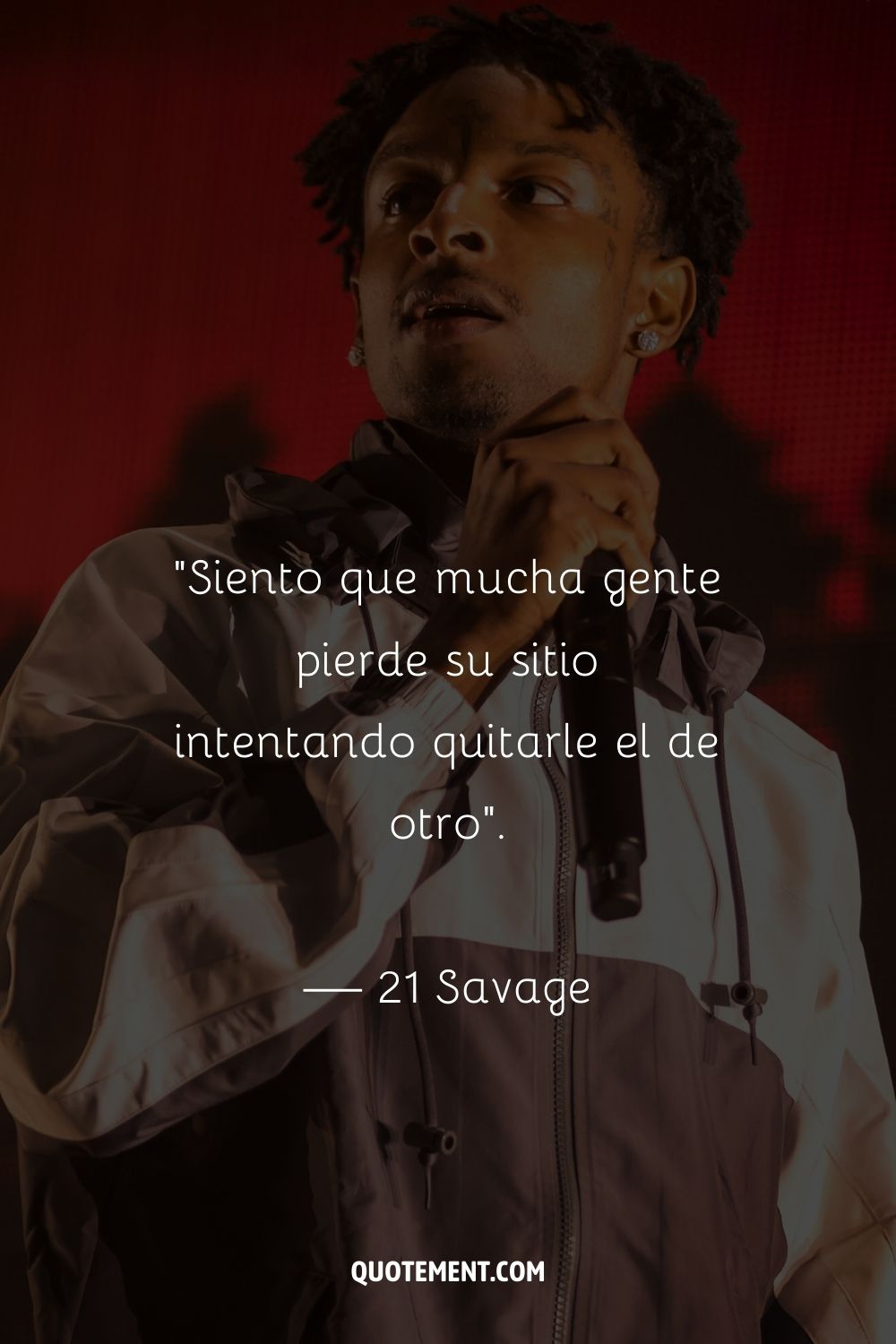 Imagen de 21 Savage que representa la mejor cita de 21 Savage.