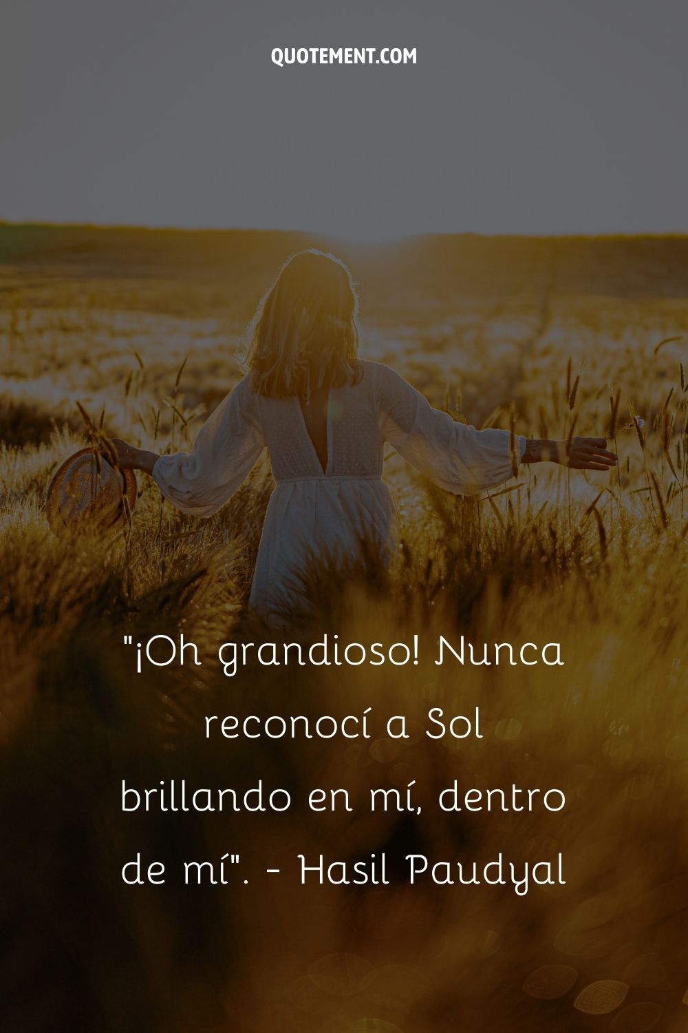 ¡Oh grandioso! Nunca reconocí a Sunshine brillándome, dentro de mí