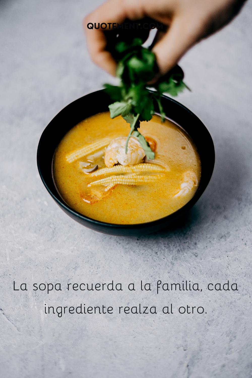 La sopa te recuerda a la familia