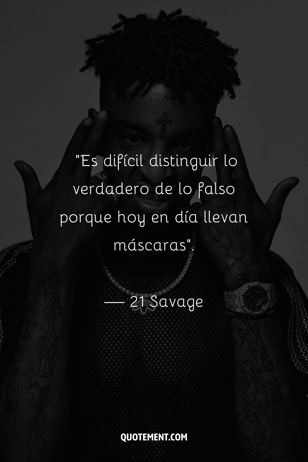 Sorprendente imagen del rapero 21 Savage