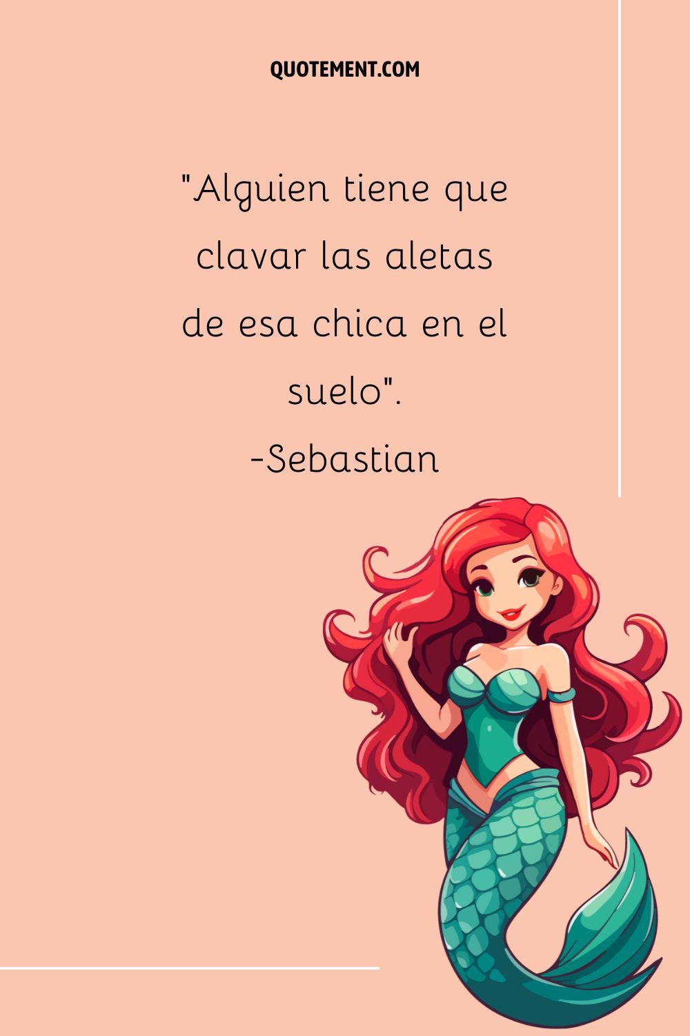 Ilustración de Ariel que representa una de las mejores citas de La Sirenita.