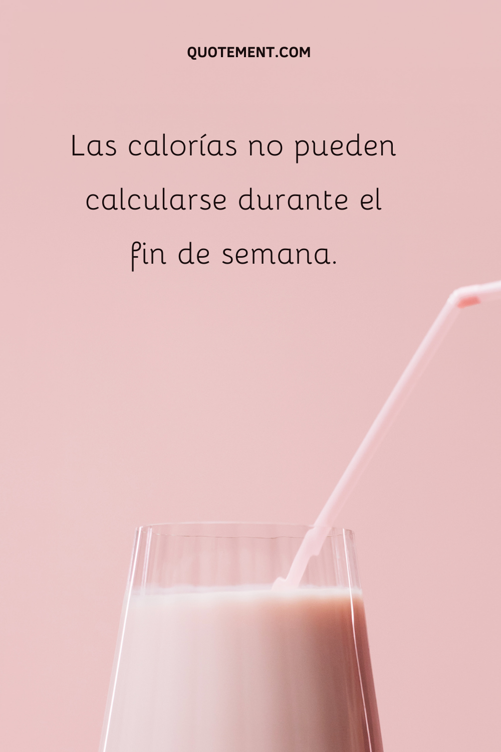 Las calorías no pueden calcularse durante el fin de semana.
