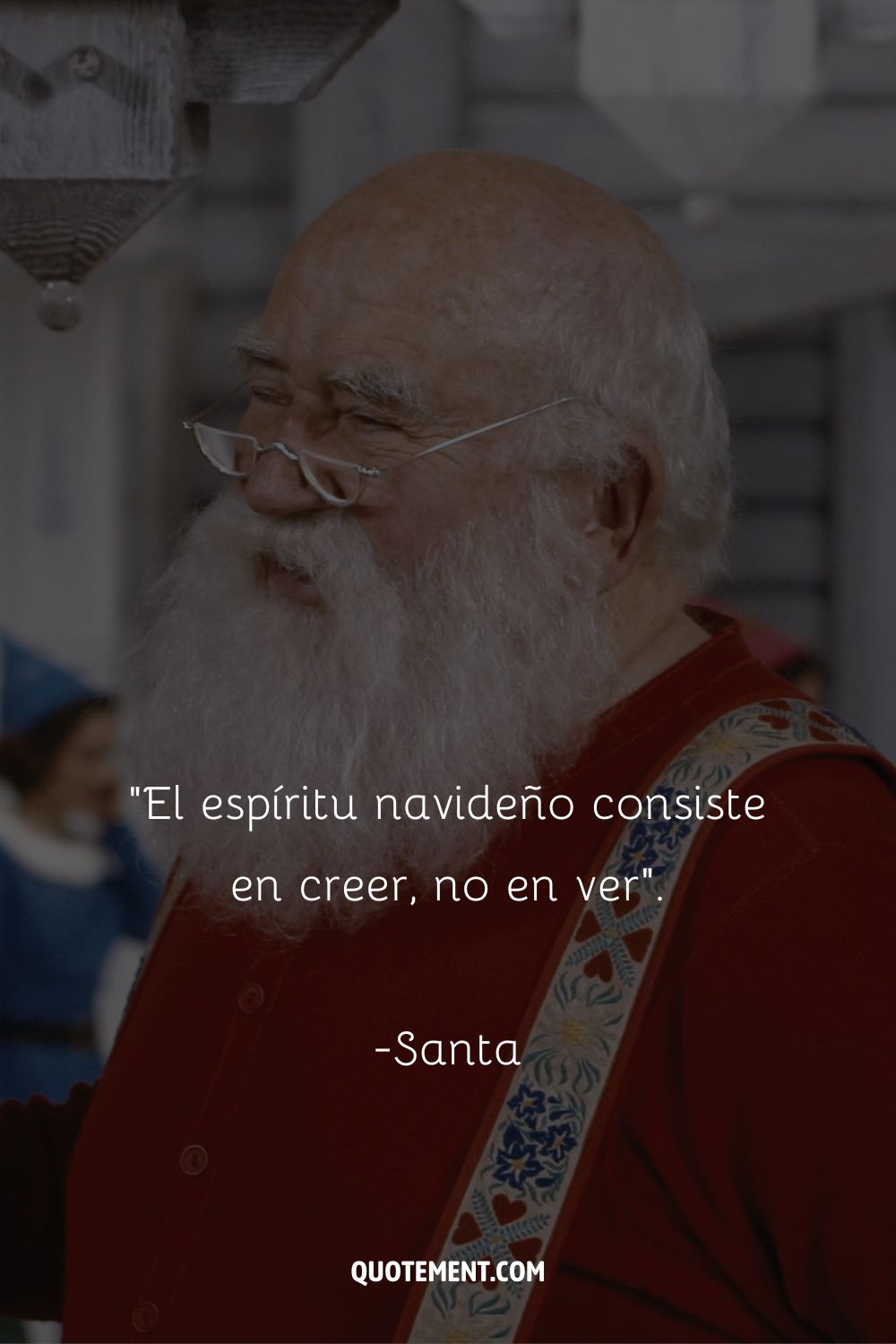 Imagen de Papá Noel representando la mejor cita de la película Elf.