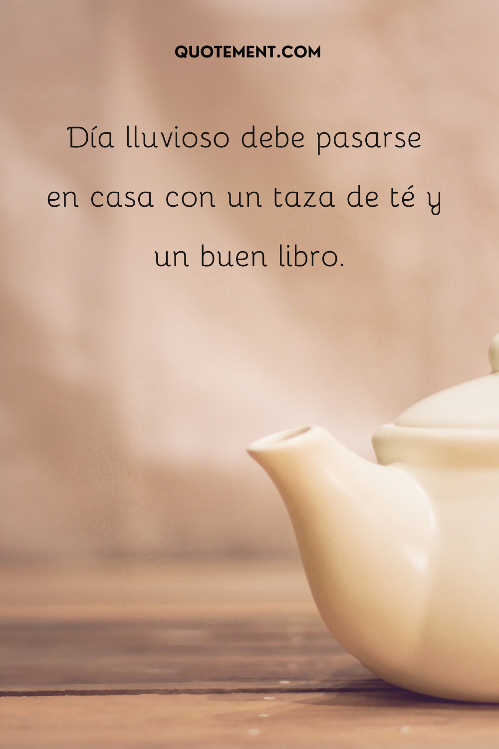 Los días de lluvia hay que pasarlos en casa con una taza de té y un buen libro.