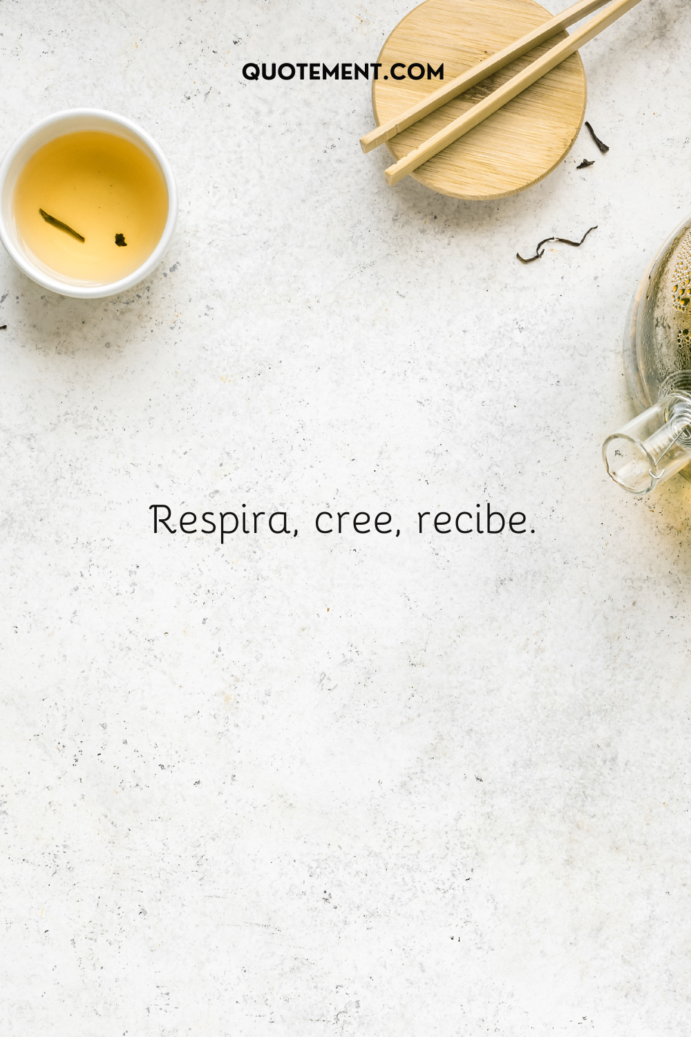 Respira, cree, recibe.