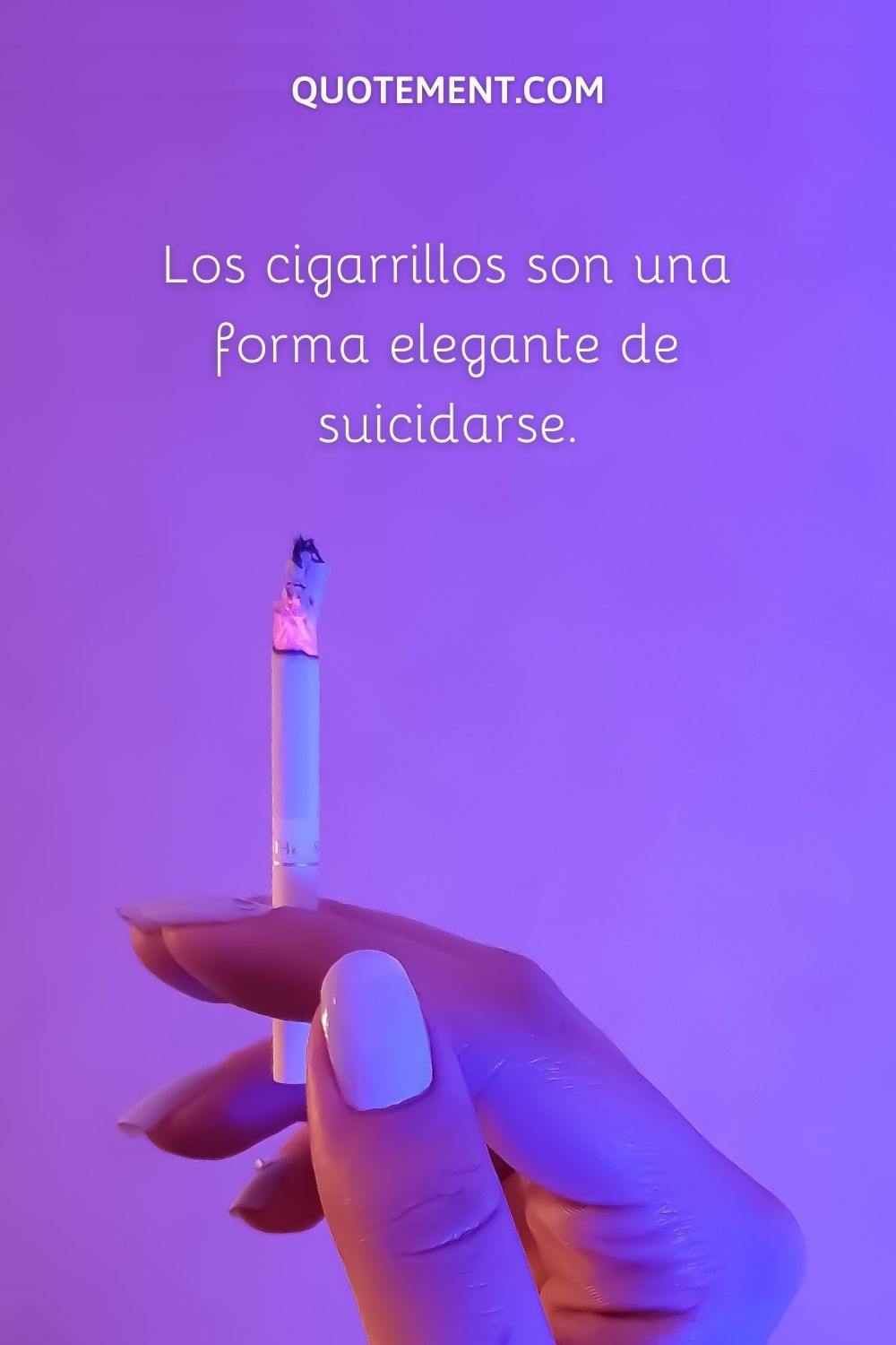 Los cigarrillos son una forma elegante de suicidarse