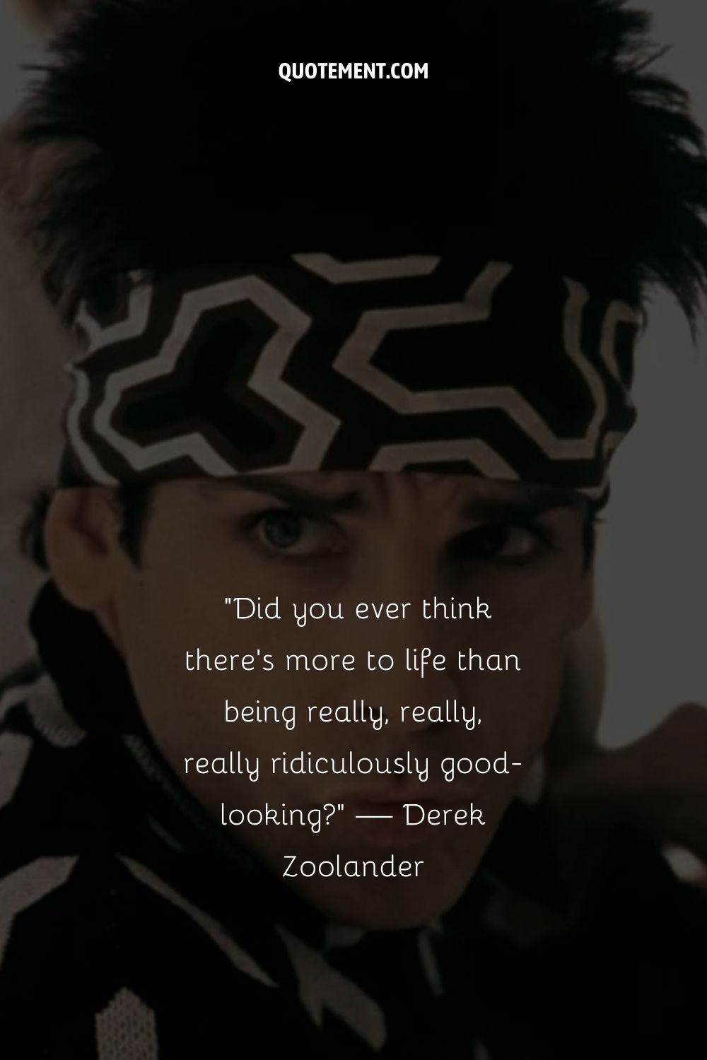 Image of Derek Zoolander representing the best Zoolander quote.