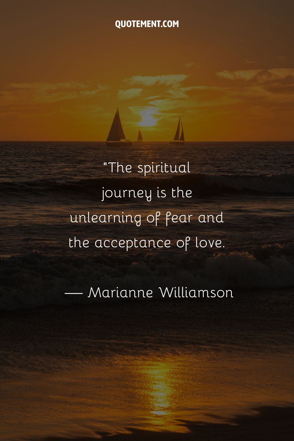 Spirituality quote about fear and love.
