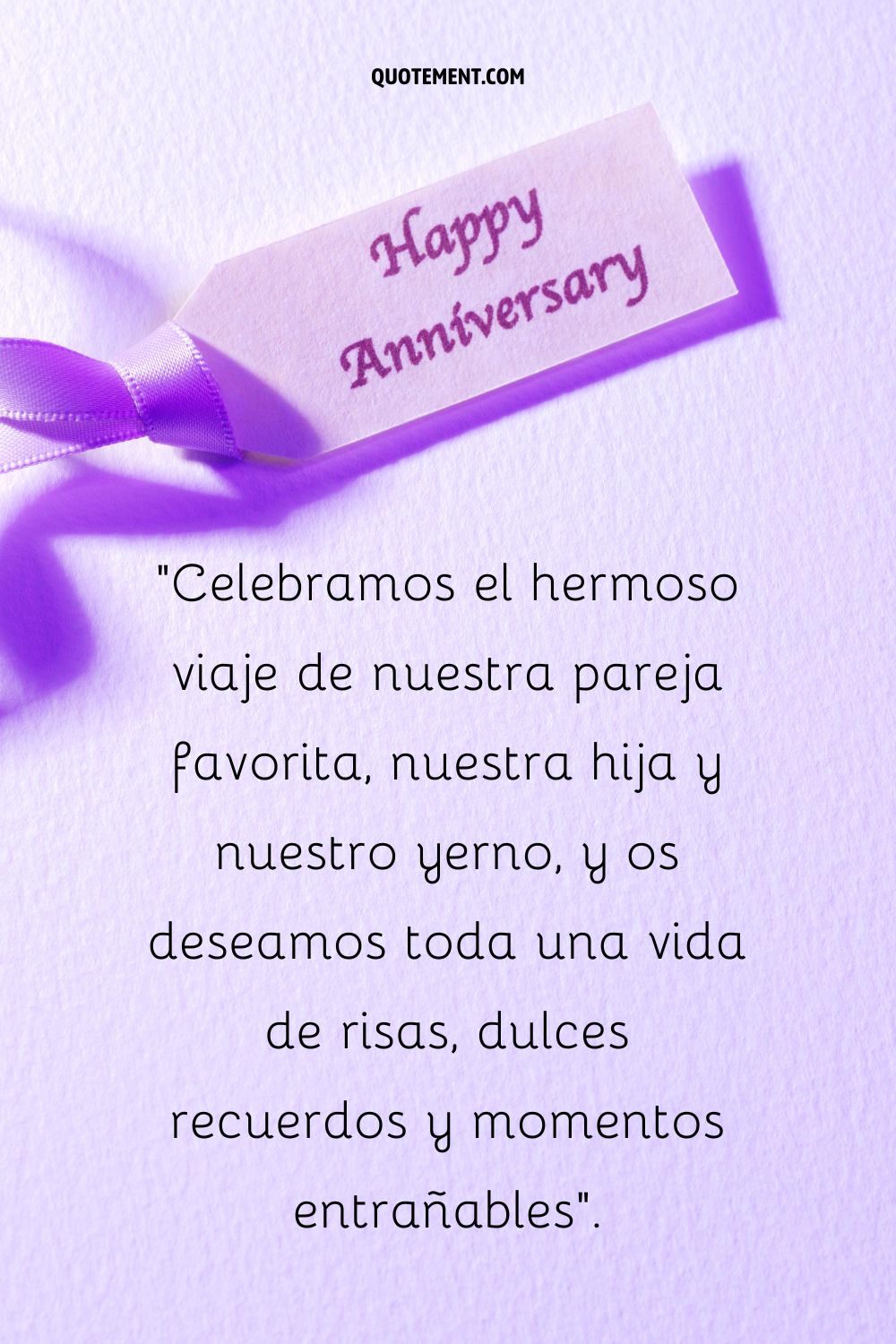 nota de aniversario que representa el mas bello deseo de feliz aniversario hija y yerno