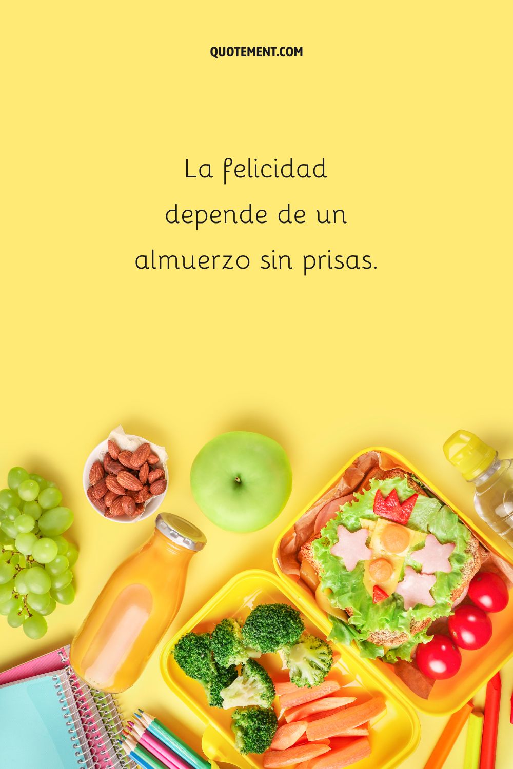 La felicidad depende de un almuerzo sin prisas.