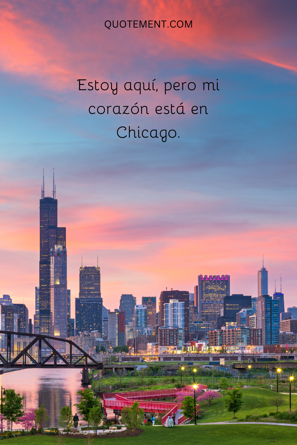 Estoy aquí, pero mi corazón está en Chicago.