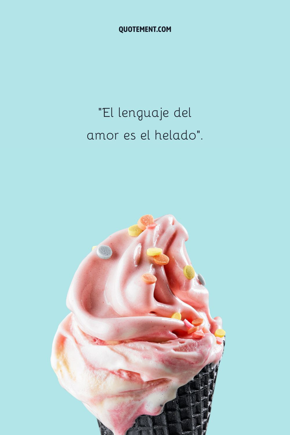 El lenguaje del amor es el helado