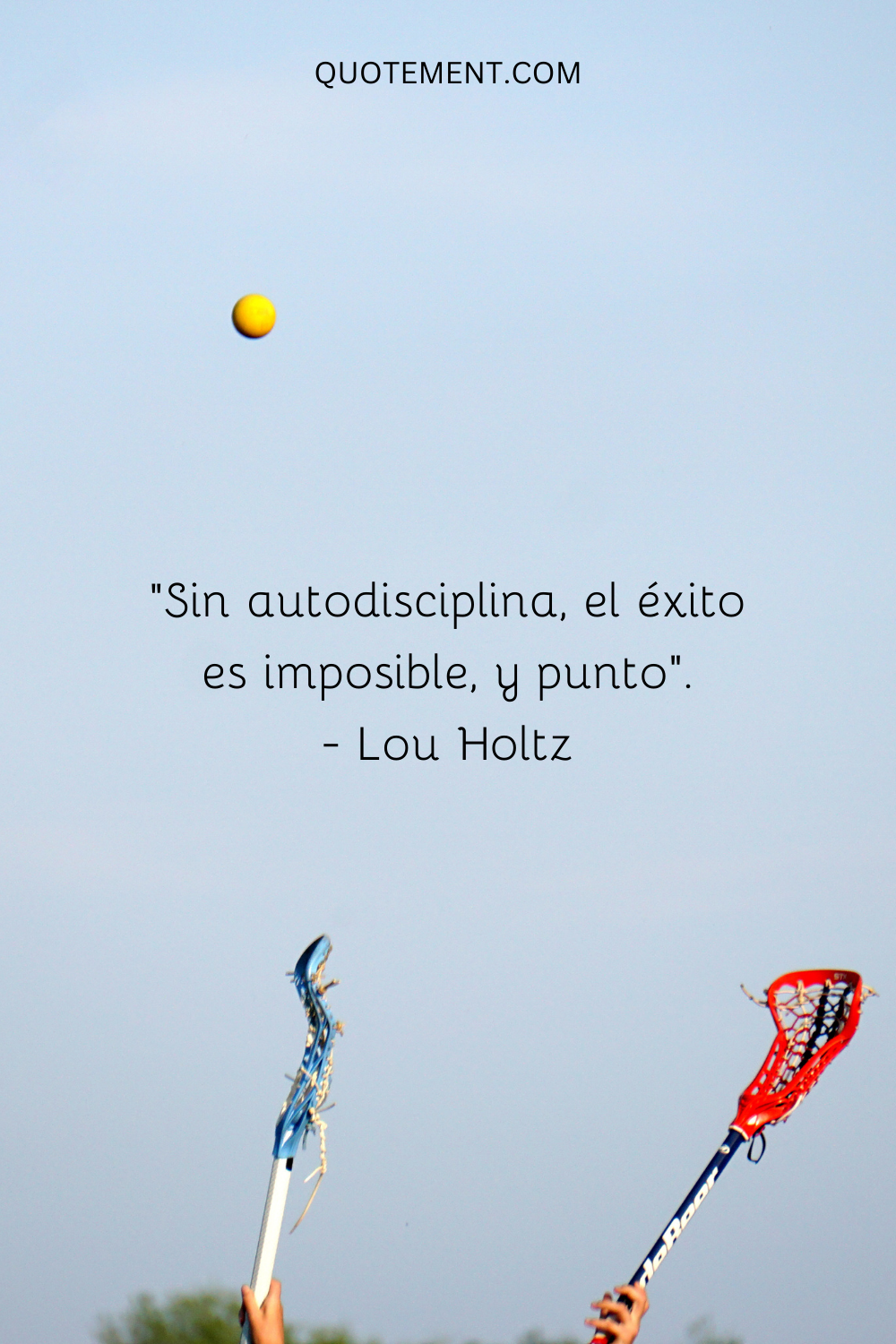 "Sin autodisciplina, el éxito es imposible, y punto". - Lou Holtz