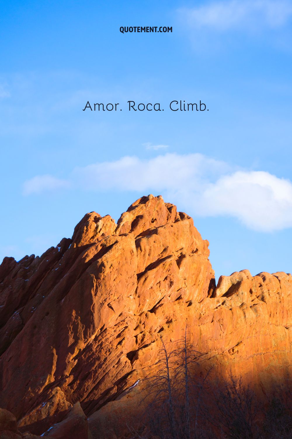 El amor. Rock. Climb.