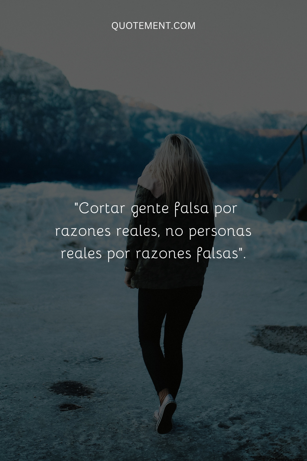 "Corta a la gente falsa por razones reales, no a la gente real por razones falsas".