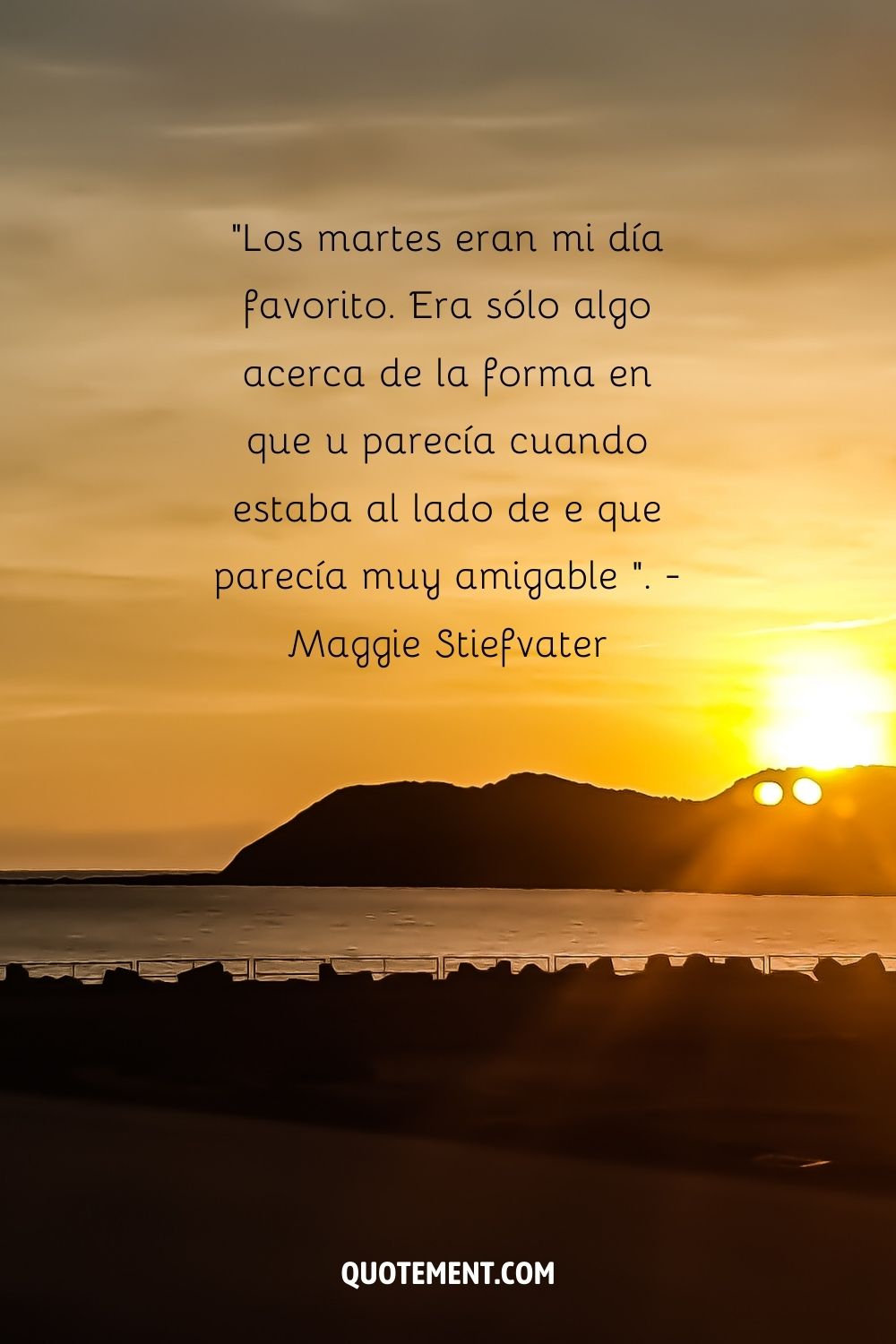 "Los martes eran mi día favorito. Había algo en el aspecto de la u cuando estaba al lado de e que parecía muy amistosa". - Maggie Stiefvater