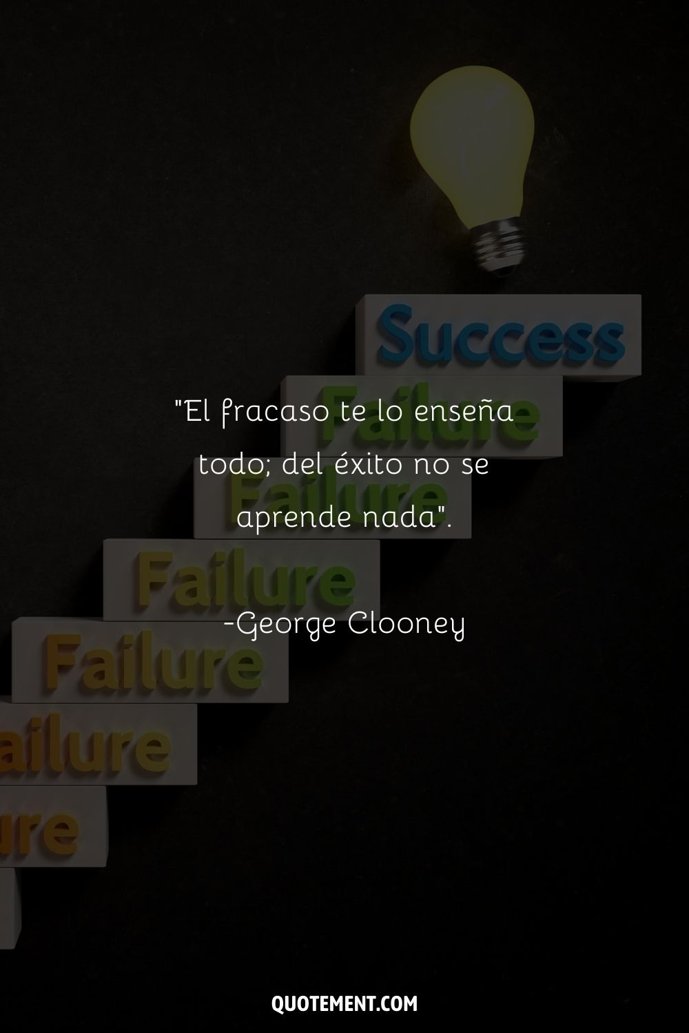 "El fracaso te lo enseña todo; del éxito no se aprende nada". - George Clooney