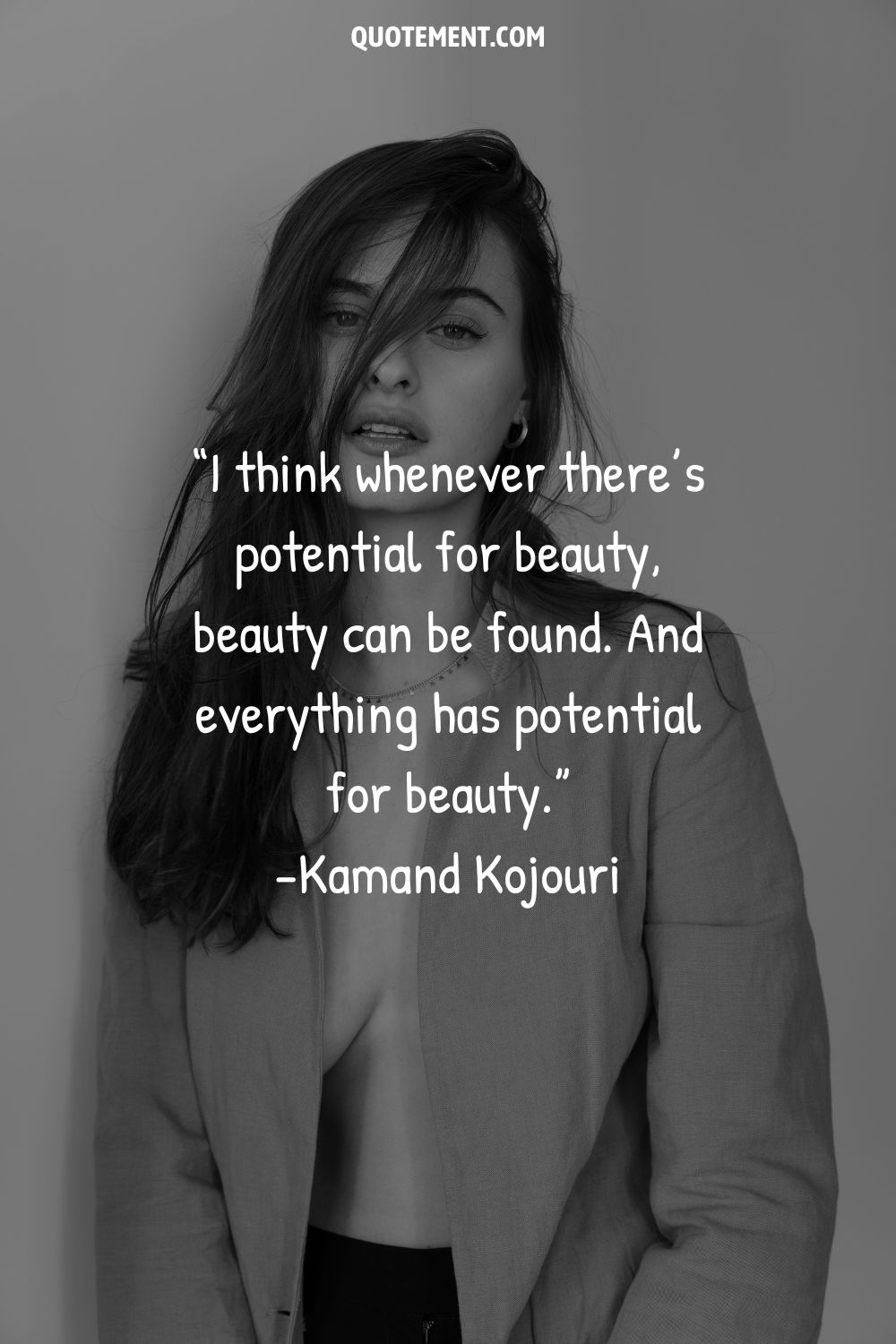 A beautiful girl posing to the camera representing an inspiring you are beautiful quote