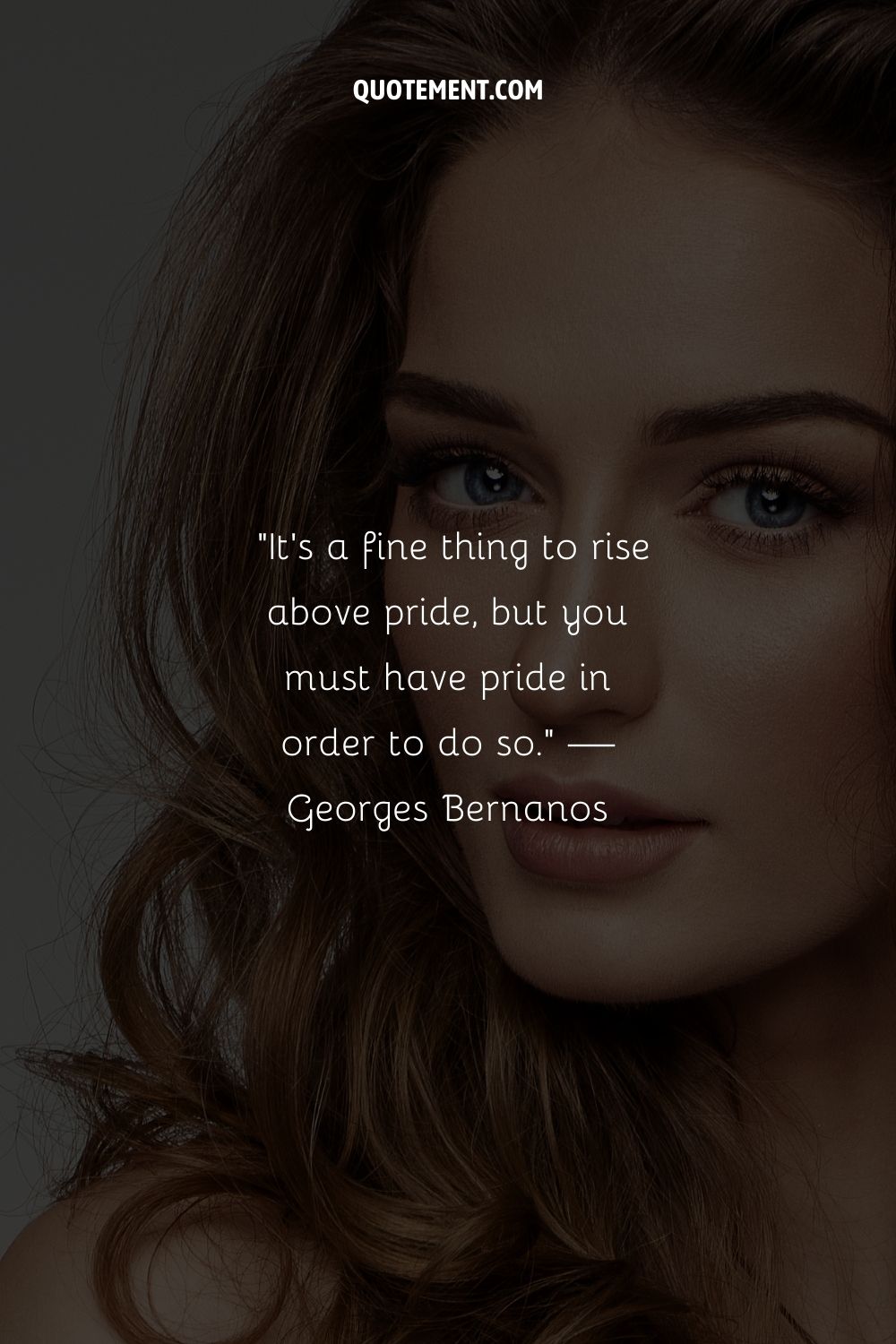 Portrait of a beautiful young woman representing the best pride quote
