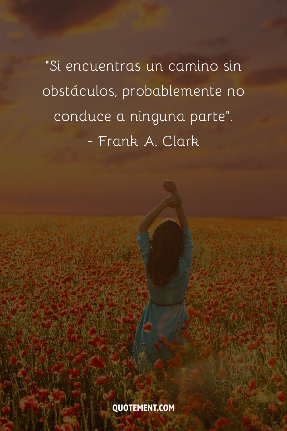 "Si encuentras un camino sin obstáculos, probablemente no conduce a ninguna parte". - Frank A. Clark