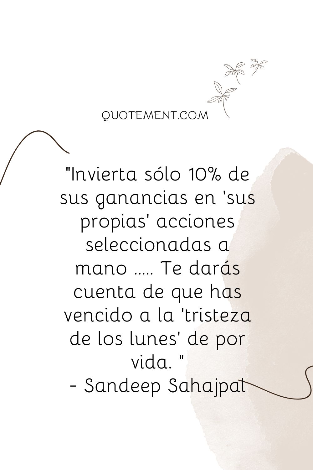 Invierte sólo 10% de tus ingresos en "tus" acciones seleccionadas a mano