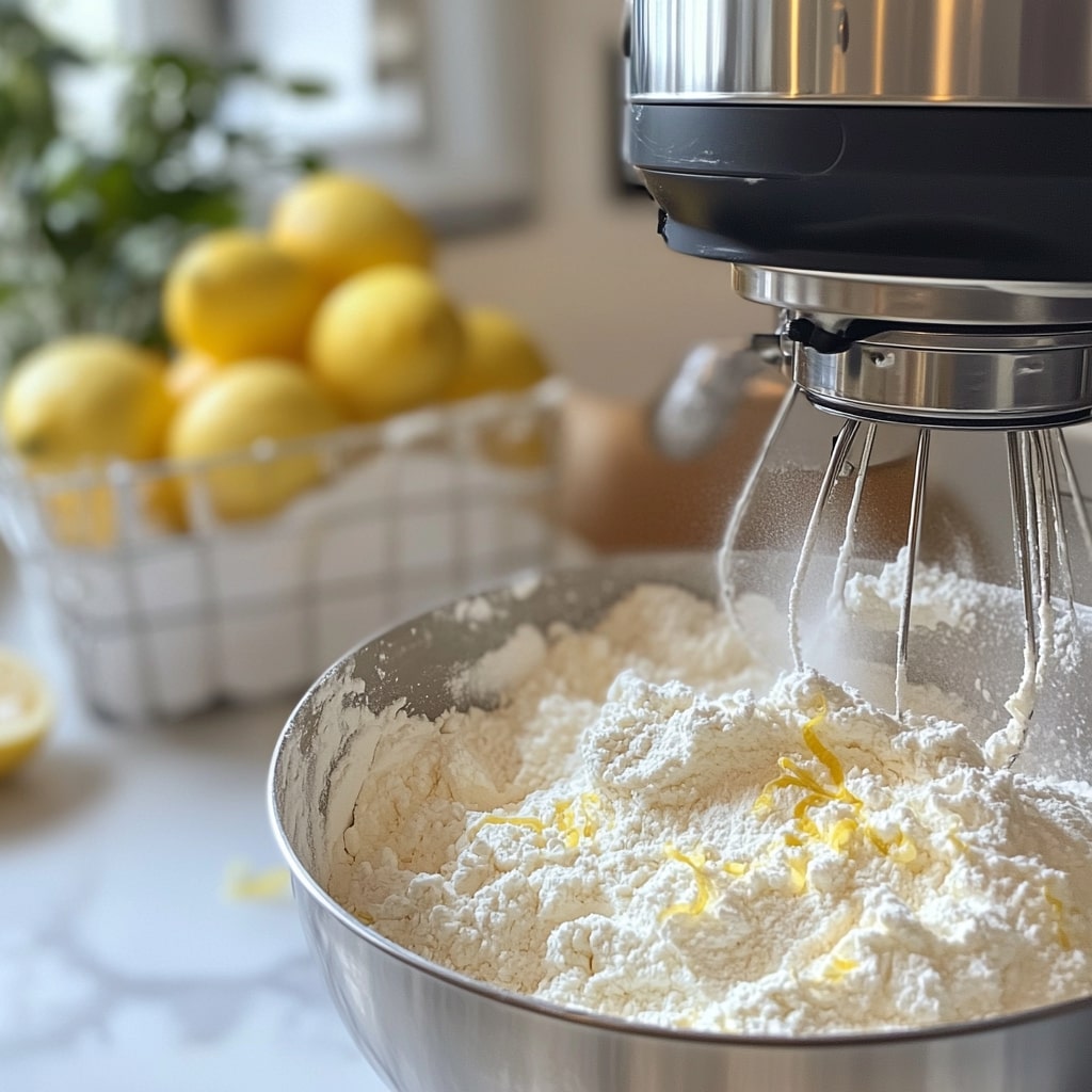 Flour-Sugar-Lemon-Zest-Inside-A-Mixer