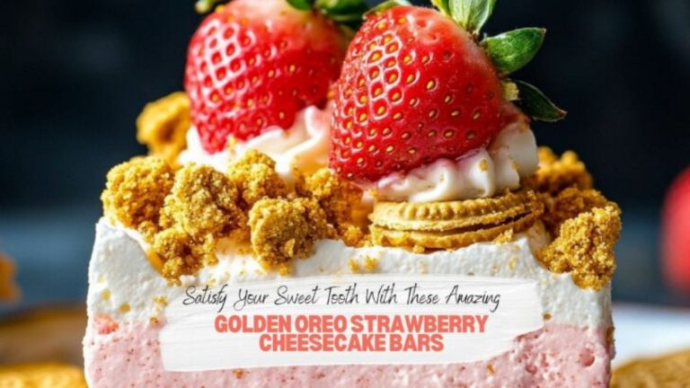 Satisfy Your Sweet Tooth With These Amazing Golden Oreo Strawberry Cheesecake Bars
