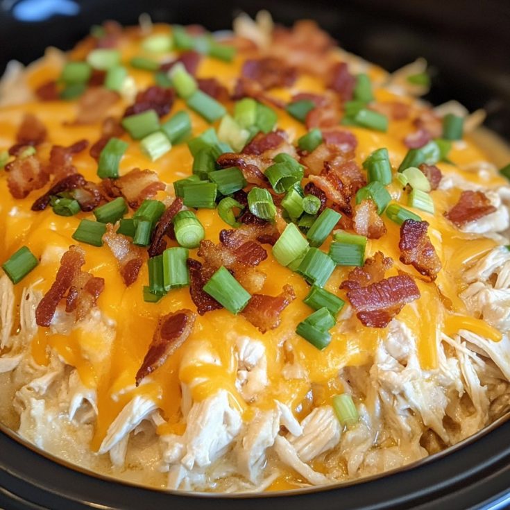 Slow-Cooker-Ranch-Crack-Chicken-With-Bacon-And-Green-Onions-On-Top